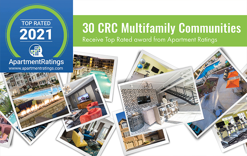 30 CRC Multifamily Communities Receive Top Rated Award from Apartment Ratings